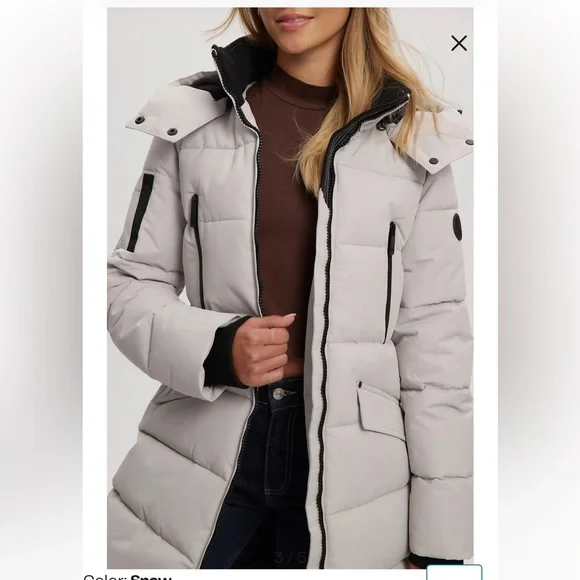 Noize Snow Puffer Jacket with Faux Fur Trim - Picture 9 of 11